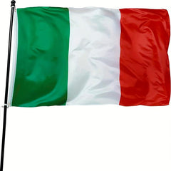 Italian Flag 3x5 Feet 100D Polyester Fade resistant Brass Grommets Canvas Header