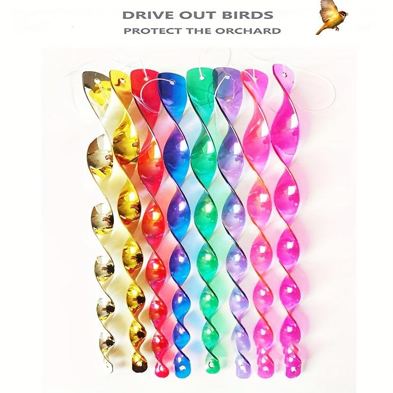 Bird Repellent Scare Strip Spiral Wind Spinner & Wind Chimes