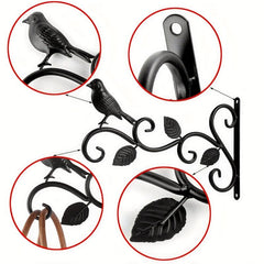 Metal Bird Flowerpot Hanging Bracket 30 48 Cm - Indoor/Outdoor Decor
