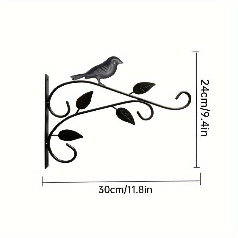 Metal Bird Flowerpot Hanging Bracket 30 48 Cm - Indoor/Outdoor Decor