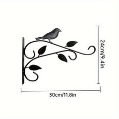 Metal Bird Flowerpot Hanging Bracket 30 48 Cm - Indoor/Outdoor Decor
