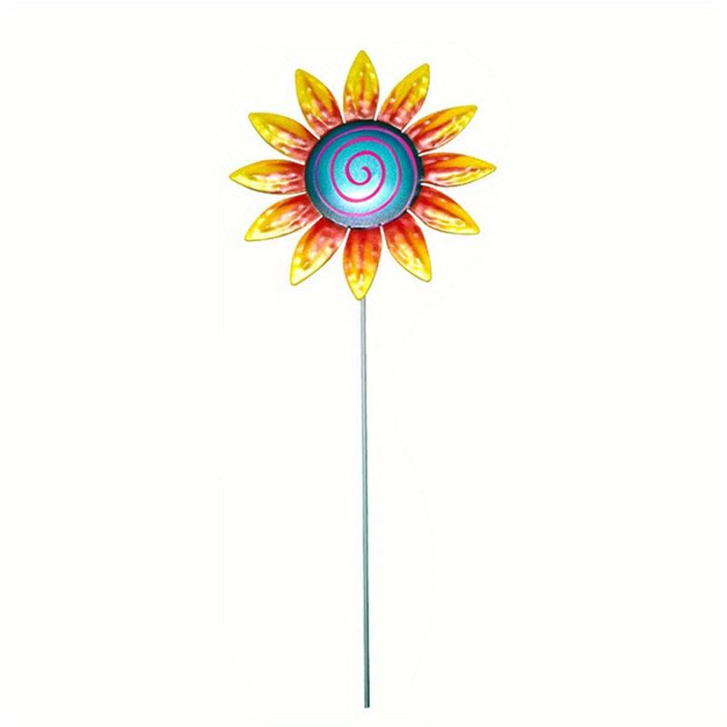Metal Flower Garden Stakes Decor - Decorative Outdoor Yard Patio Decorations