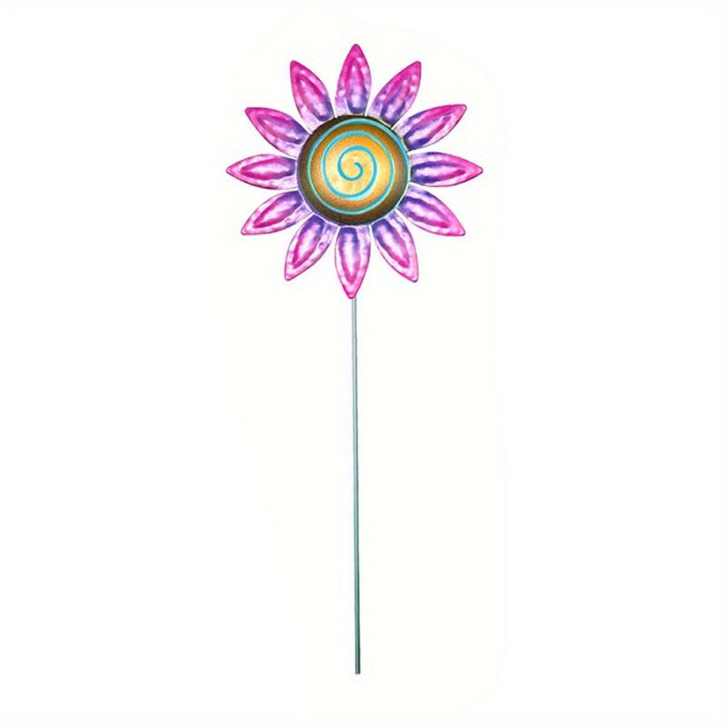Metal Flower Garden Stakes Decor - Decorative Outdoor Yard Patio Decorations