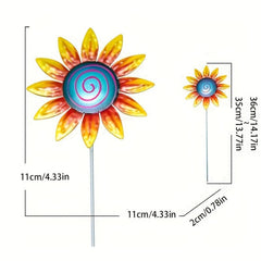 Metal Flower Garden Stakes Decor - Decorative Outdoor Yard Patio Decorations