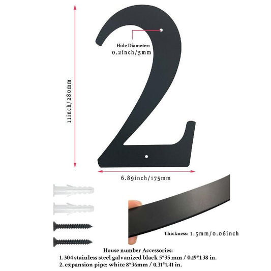 Large House Numbers 11 Inch Modern Cast Iron Address Numbers