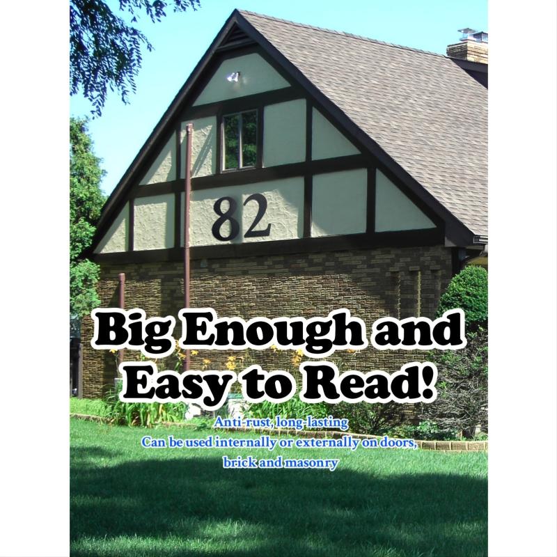 Large House Numbers 11 Inch Modern Cast Iron Address Numbers