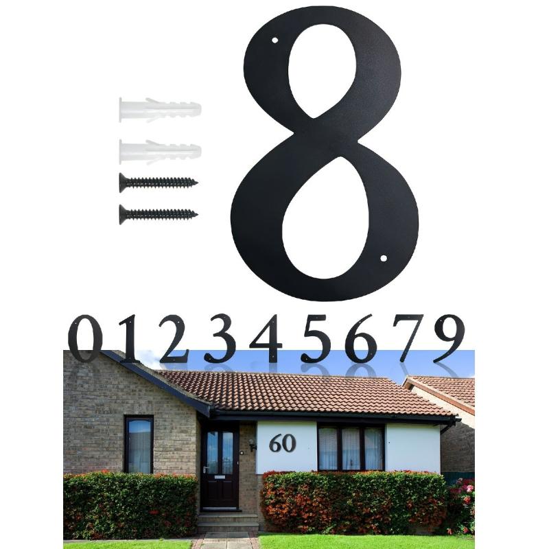 Large House Numbers 11 Inch Modern Cast Iron Address Numbers