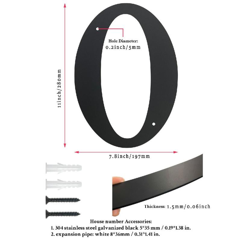 Large House Numbers 11 Inch Modern Cast Iron Address Numbers