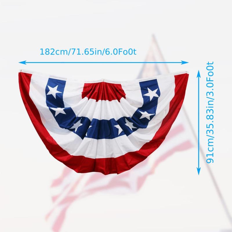 American Flag Bunting Outdoor Decoration 3x6 FT Patriotic Decorations