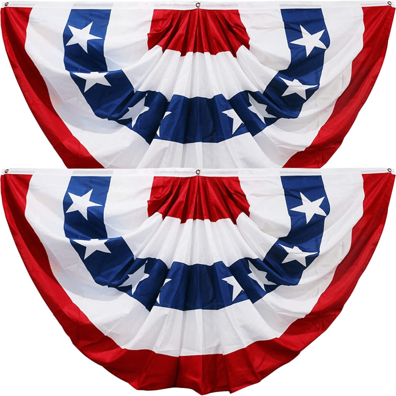 American Flag Bunting Outdoor Decoration 3x6 FT Patriotic Decorations