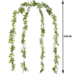 4pcs 6.6Ft Artificial Wisteria Garland for Garden Outdoor Ceremony Wedding Arch