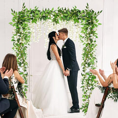 4pcs 6.6Ft Artificial Wisteria Garland for Garden Outdoor Ceremony Wedding Arch