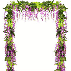 4pcs 6.6Ft Artificial Wisteria Garland for Garden Outdoor Ceremony Wedding Arch