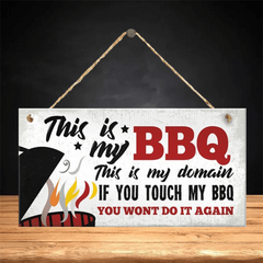 BBQ Wooden Sign Hanging Outdoor Garden Decoration