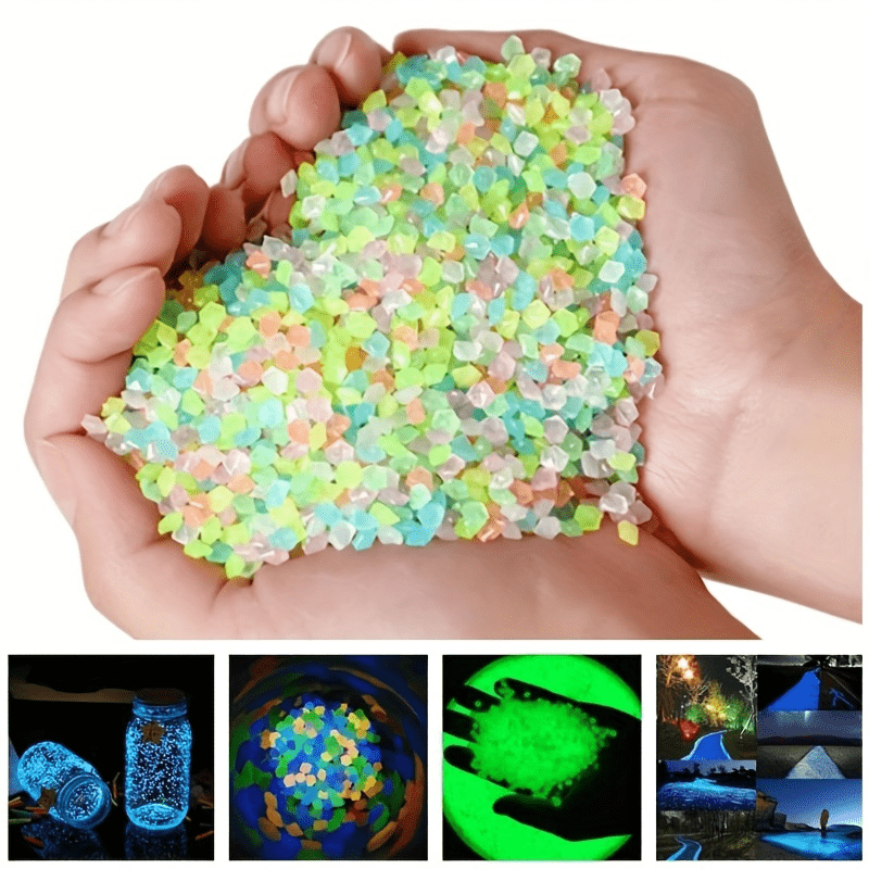 Glow In The Garden Pebbles Luminous Stones Micro Fairy Garden Decor Aquarium