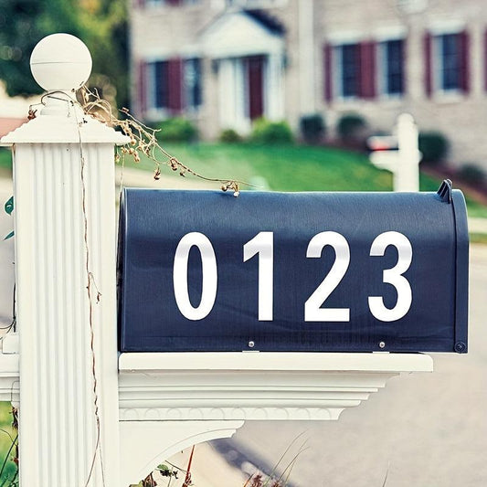 Reflective Address Numbers 0-9 Stickers Waterproof for Mailboxes Windows Sign