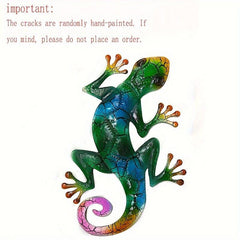 Iron Art Lizard Metal Ornament for Outdoor Decor