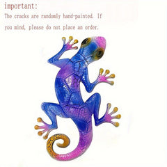 Iron Art Lizard Metal Ornament for Outdoor Decor