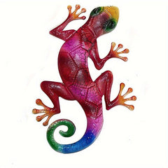 Iron Art Lizard Metal Ornament for Outdoor Decor