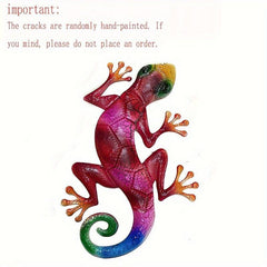 Iron Art Lizard Metal Ornament for Outdoor Decor
