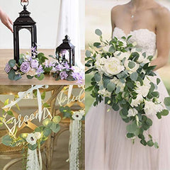 Artificial Eucalyptus Garland 5 9ft Greenery Silver Dollar Eucalyptus