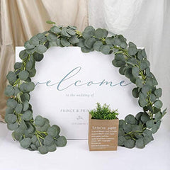 Artificial Eucalyptus Garland 5 9ft Greenery Silver Dollar Eucalyptus