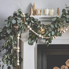 Artificial Eucalyptus Garland 5 9ft Greenery Silver Dollar Eucalyptus