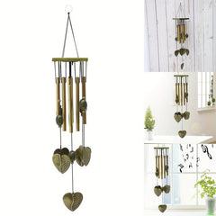 Outdoor Wooden Wind Chimes with 8 Metal Hollow Tuned Tubes