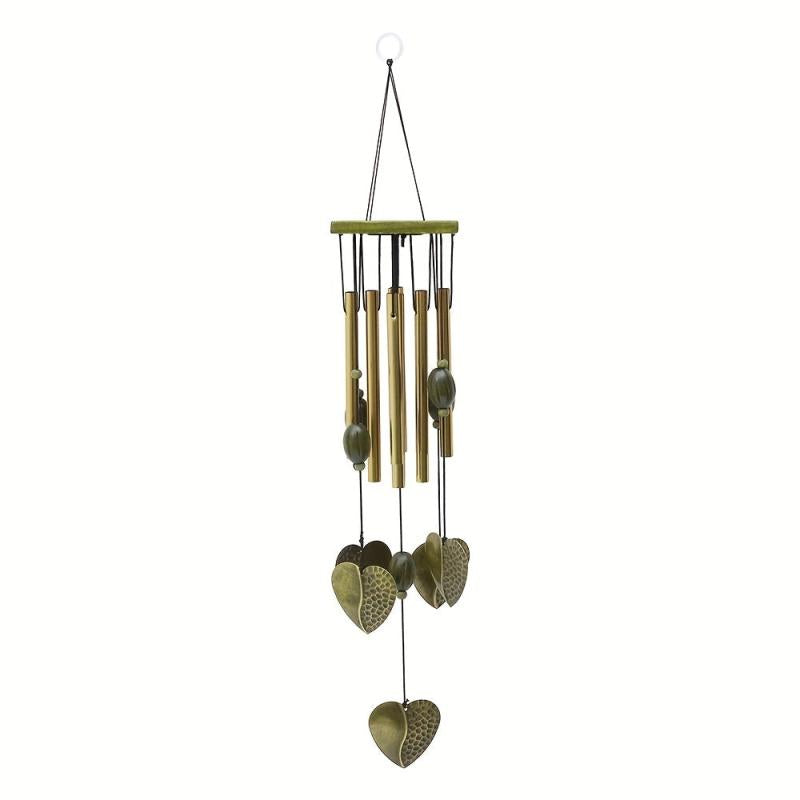 Outdoor Wooden Wind Chimes with 8 Metal Hollow Tuned Tubes