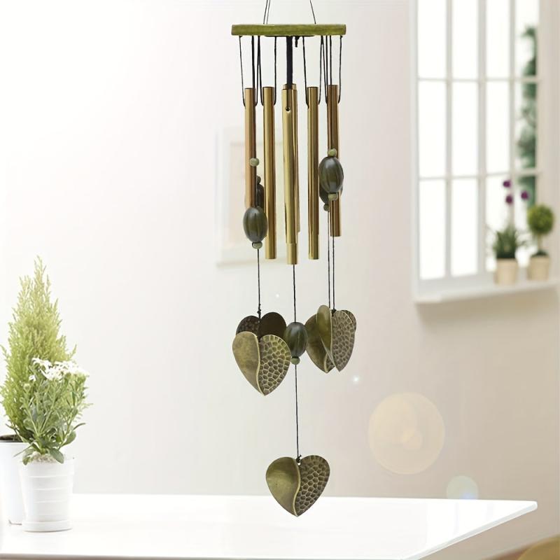 Outdoor Wooden Wind Chimes with 8 Metal Hollow Tuned Tubes