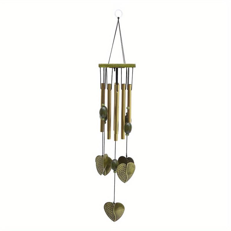 Outdoor Wooden Wind Chimes with 8 Metal Hollow Tuned Tubes
