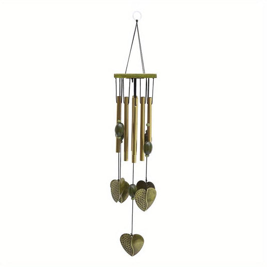 Outdoor Wooden Wind Chimes with 8 Metal Hollow Tuned Tubes