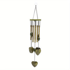 Outdoor Wooden Wind Chimes with 8 Metal Hollow Tuned Tubes