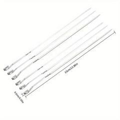 20pcs Reusable Stainless Steel BBQ Skewers for Grilling Parties