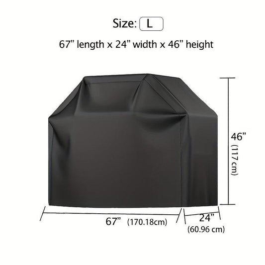 300D PU Coated BBQ Grill Cover Waterproof Weather Resistant Gas Grill Cover