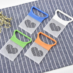 Stainless Steel Slicer & Vegetable Holder for Slicing and Peeling
