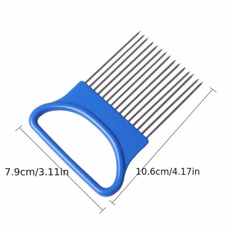 Stainless Steel Slicer & Vegetable Holder for Slicing and Peeling