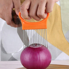 Stainless Steel Slicer & Vegetable Holder for Slicing and Peeling