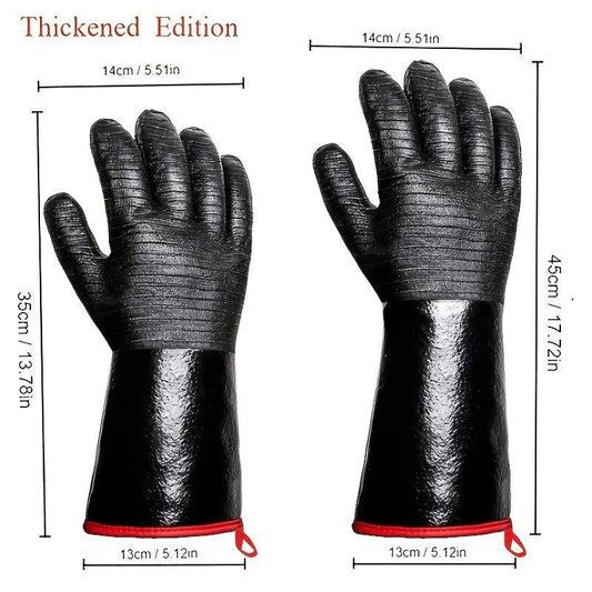 Neoprene BBQ Grill Gloves 932F Extreme Heat Resistant Waterproof
