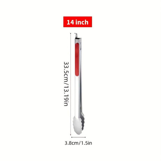 2PCS Stainless Steel BBQ Tongs - Anti-Scald