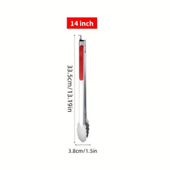 2PCS Stainless Steel BBQ Tongs - Anti-Scald