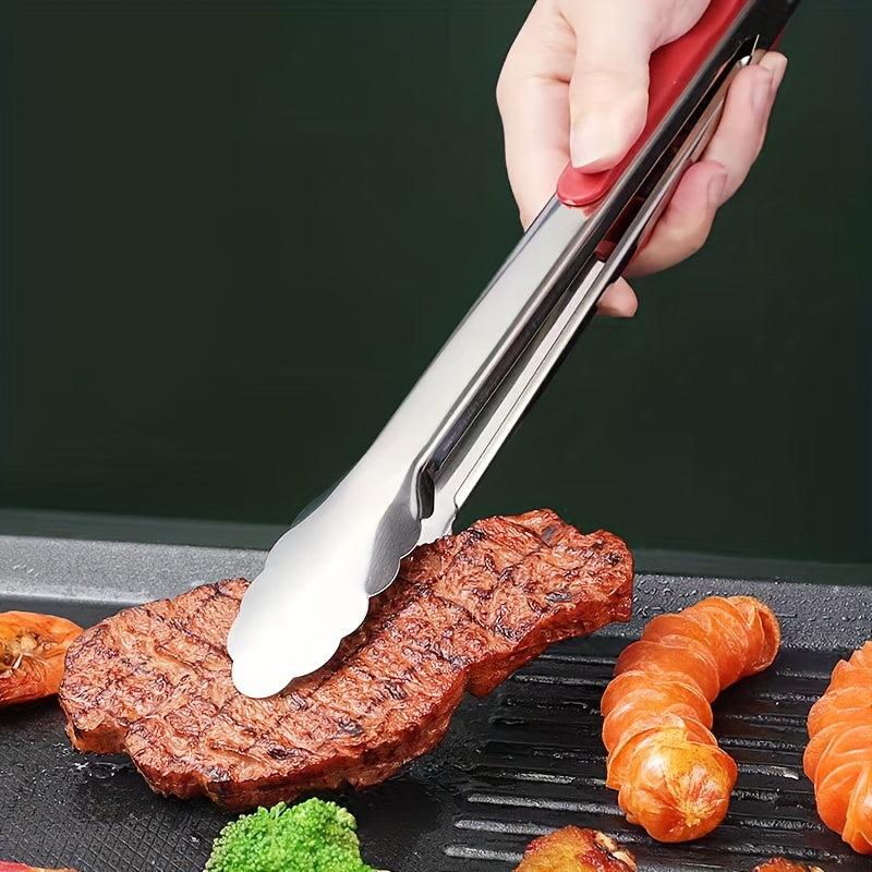 2PCS Stainless Steel BBQ Tongs - Anti-Scald