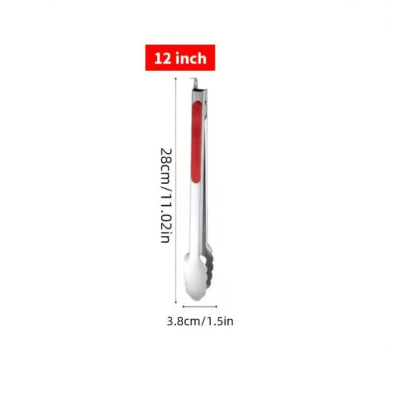 2PCS Stainless Steel BBQ Tongs - Anti-Scald