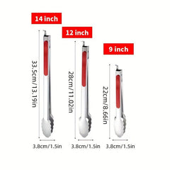 2PCS Stainless Steel BBQ Tongs - Anti-Scald