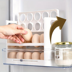 3 Layer Flippable Egg Holder 30 Count Egg Storage Container for Refrigerator
