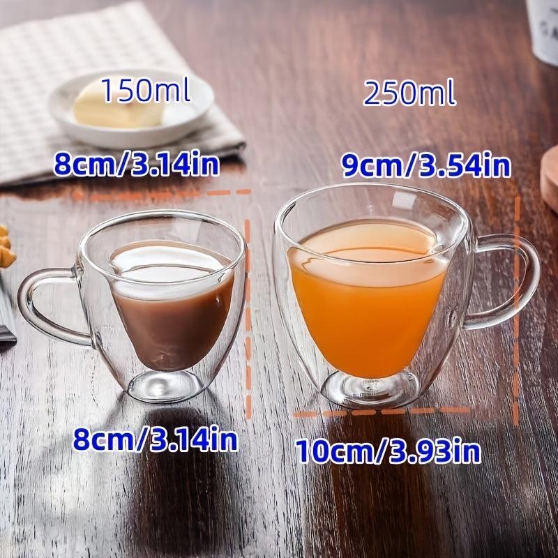 Heart Shaped Glass Cup Transparent Heart Coffee Cup Glass Heart Cup