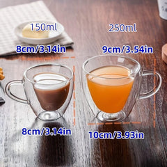 Heart Shaped Glass Cup Transparent Heart Coffee Cup Glass Heart Cup