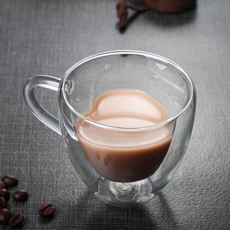 Heart Shaped Glass Cup Transparent Heart Coffee Cup Glass Heart Cup