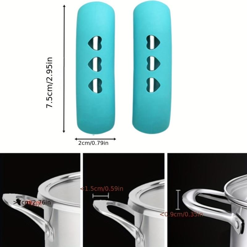 2pcs Heat Resistant Pot Handle Covers - Protect Hands from Burns