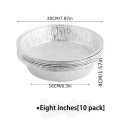 10pc Tinfoil Tray Set for Air Fryers BBQs Camping Parties